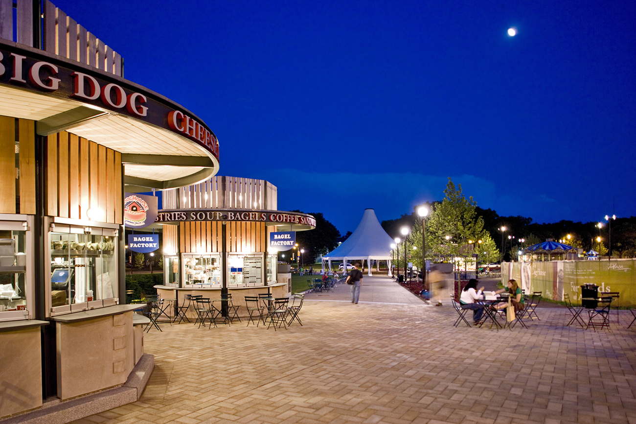 photo of plaza at night