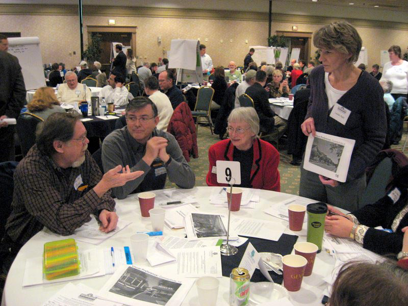 photo of people at table