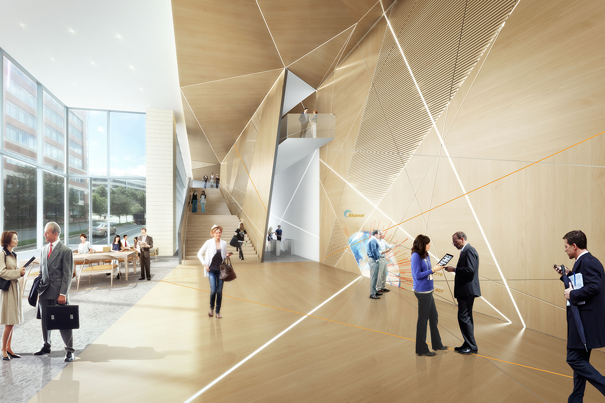 rendering of office lobby