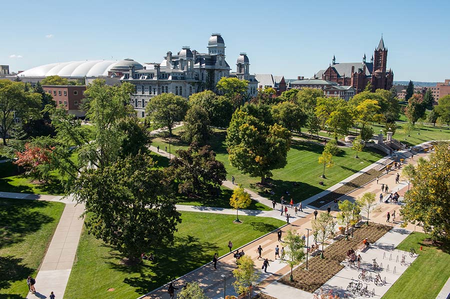 bird's eye view photo of campus