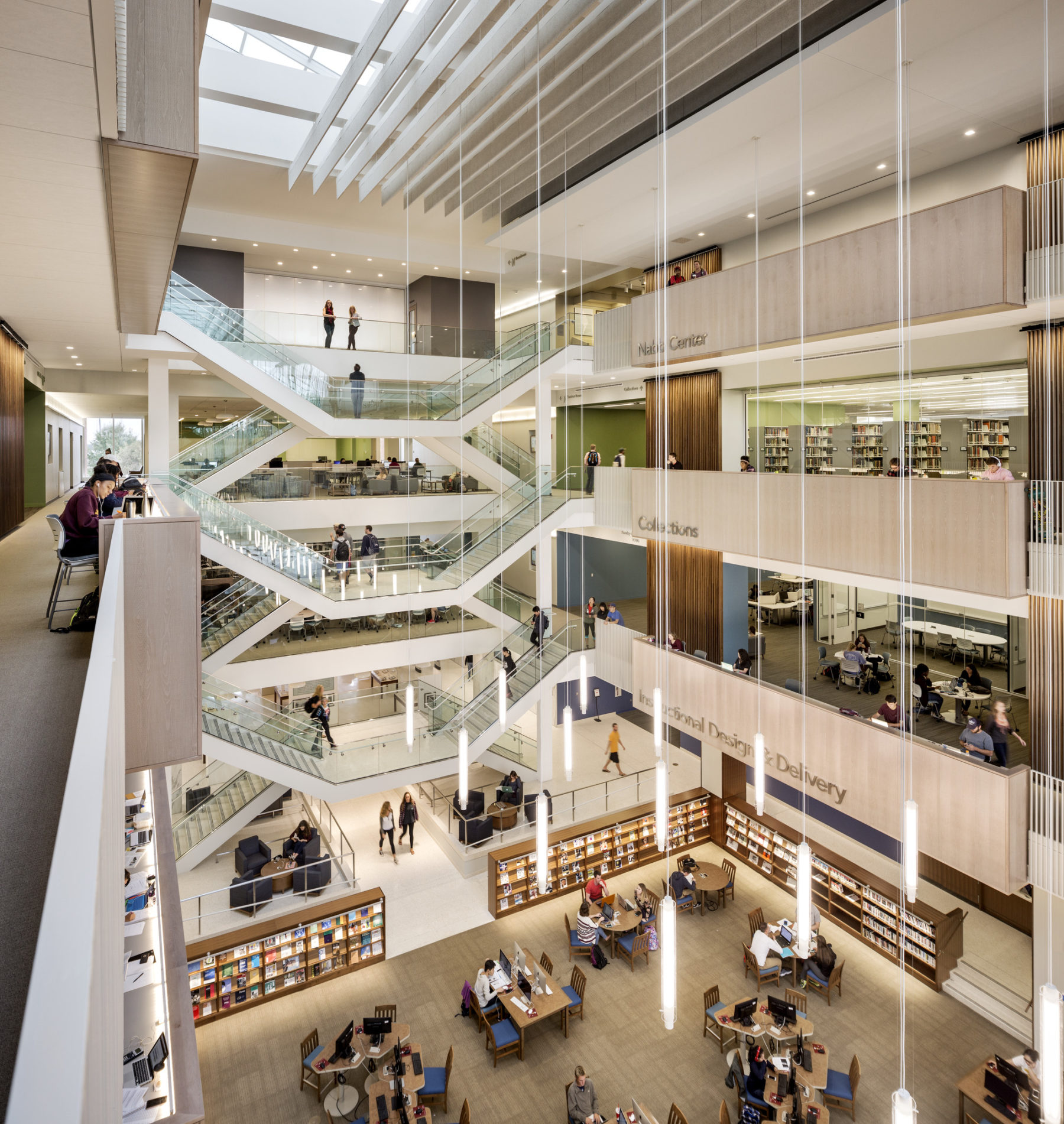 building interior showing each level