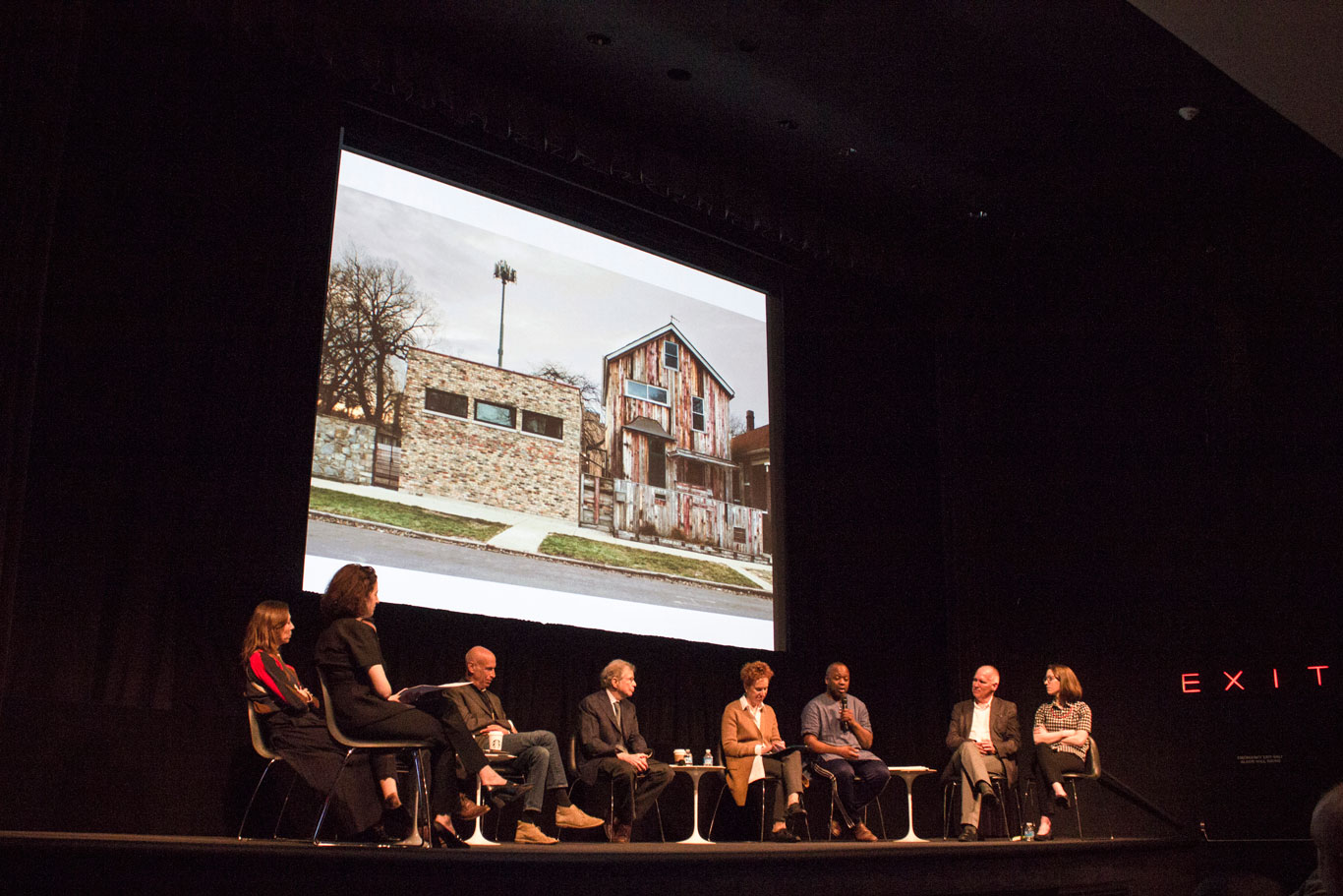 photo of panel on stage