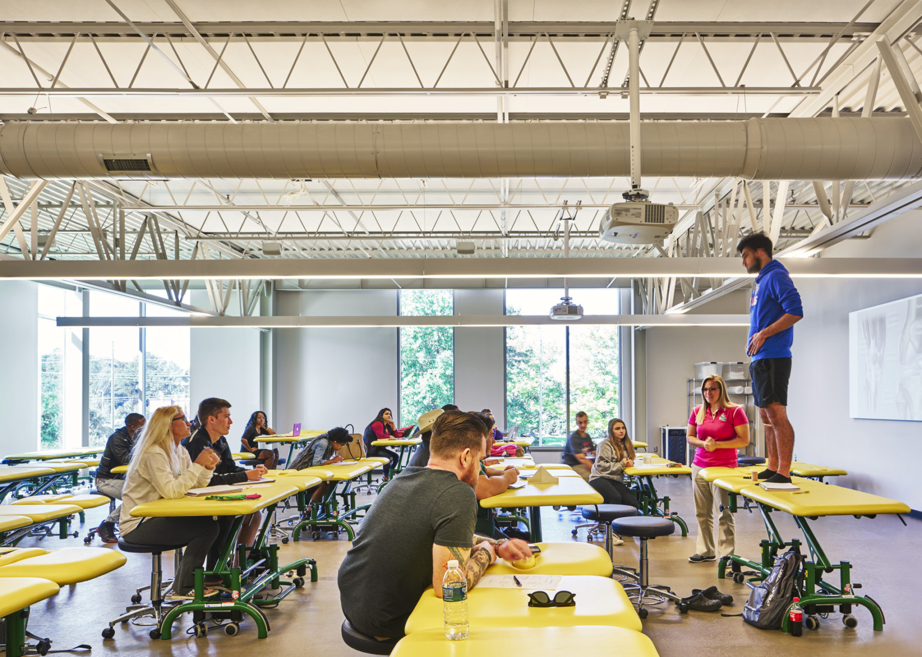 students in medical classroom