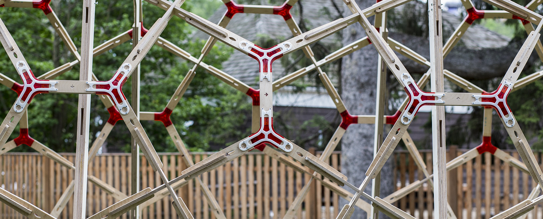 close-up of wooden structure