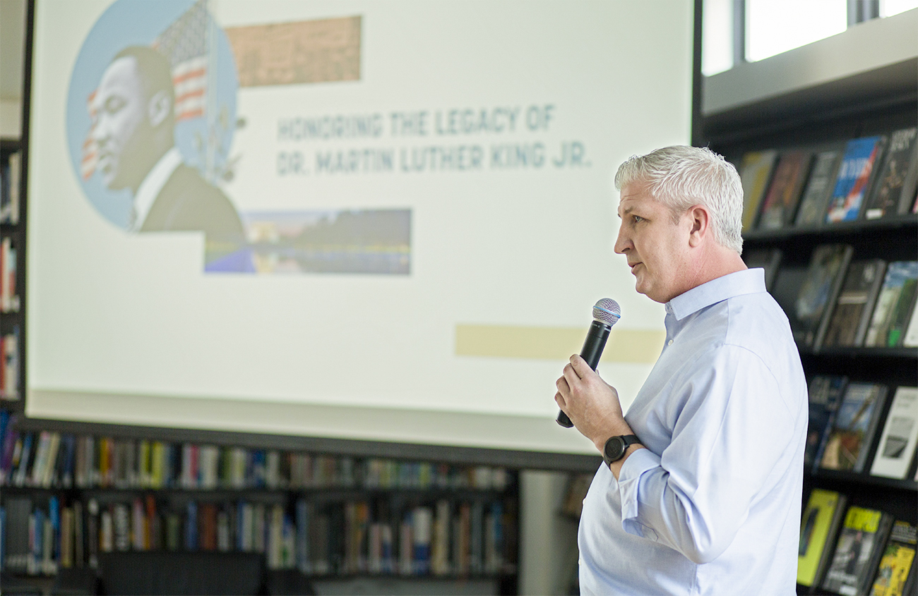 person speaking at event