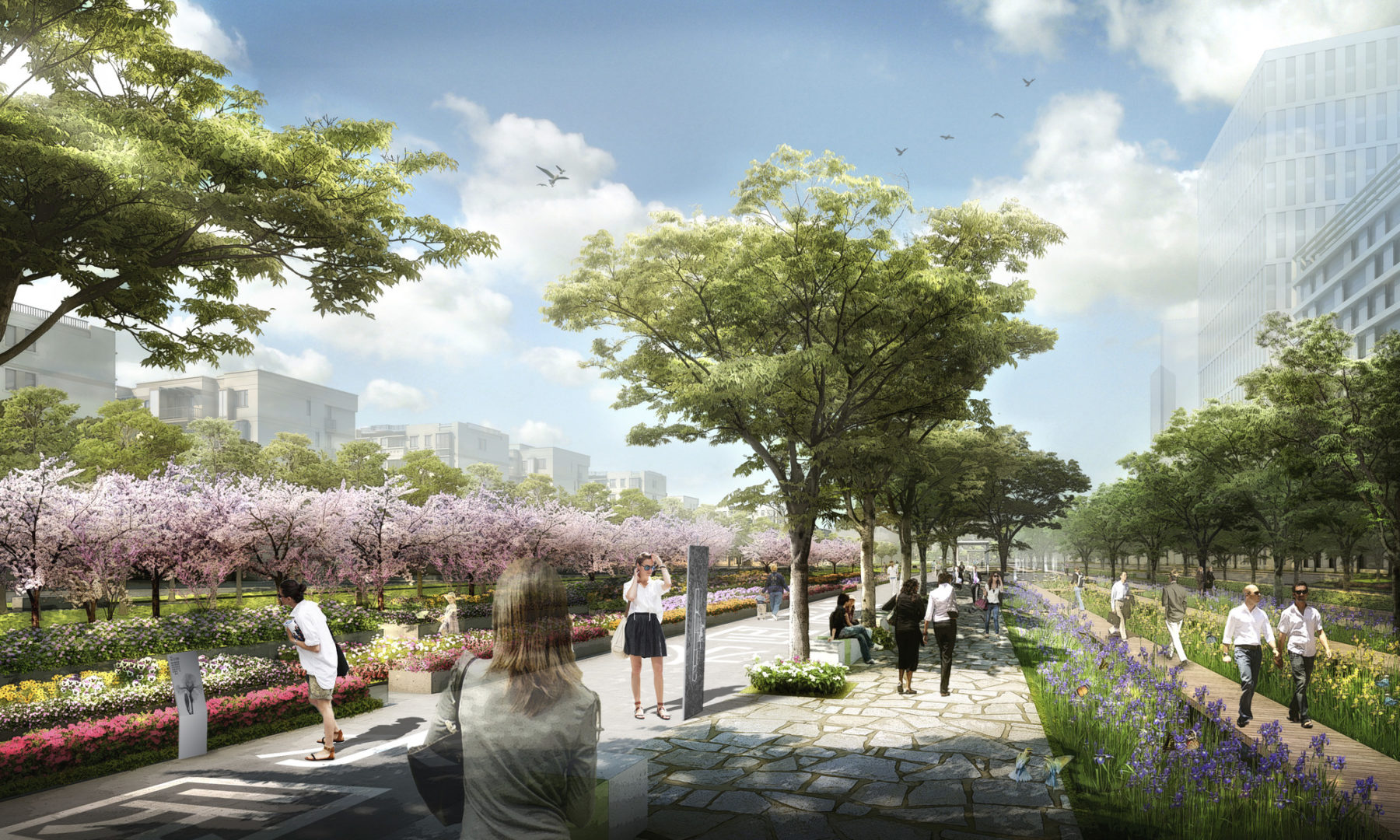 rendering of streetscape