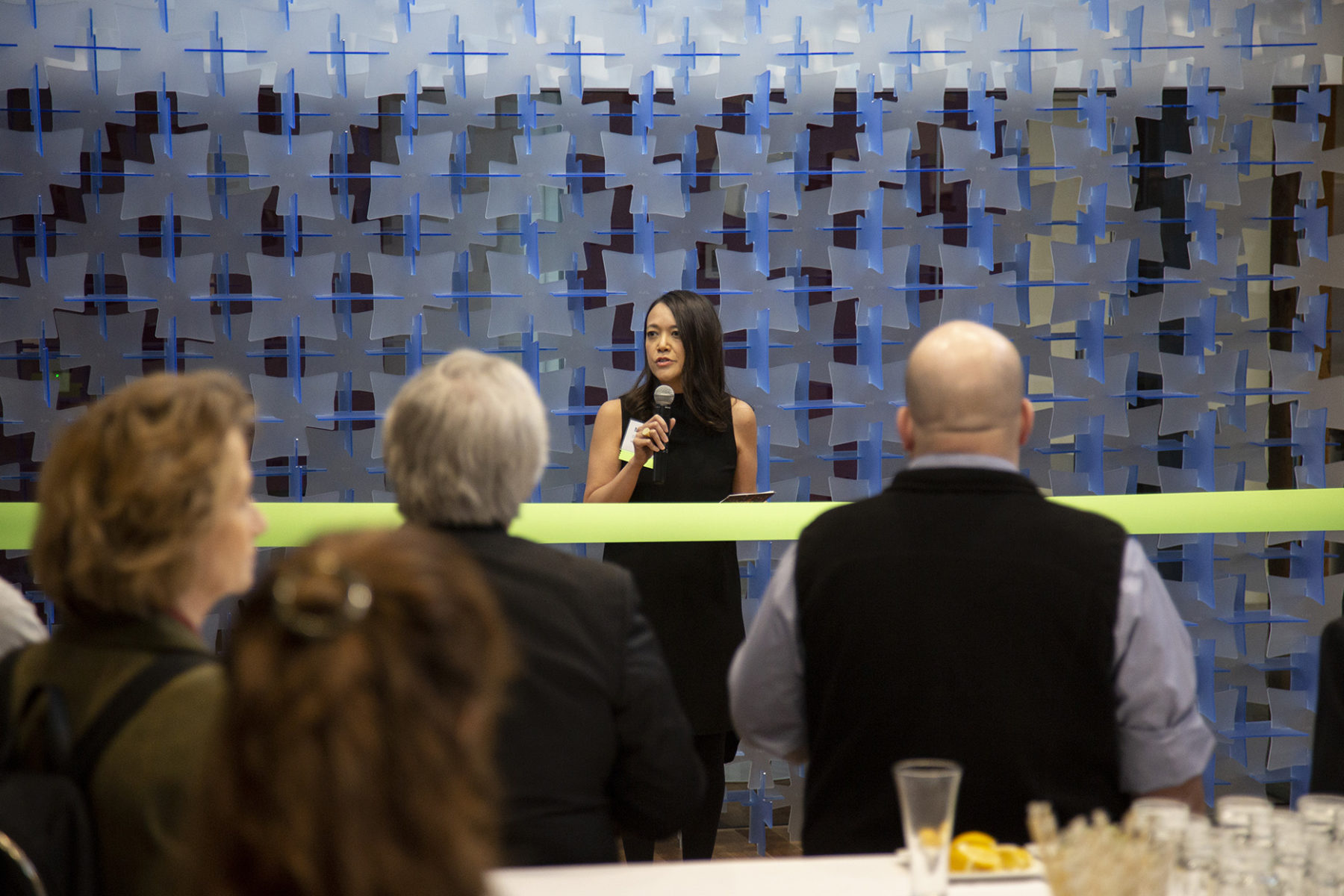 person speaking at ribbon cutting