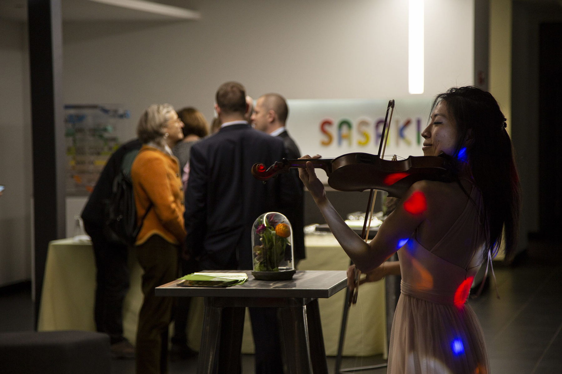 woman playing violin