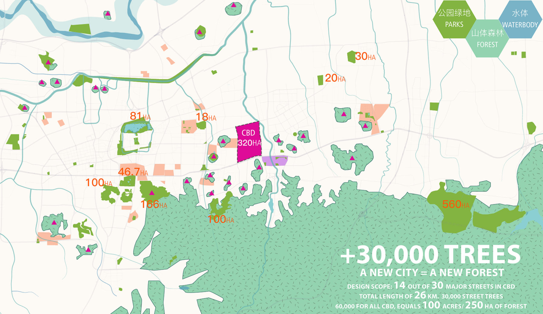 map of trees planted