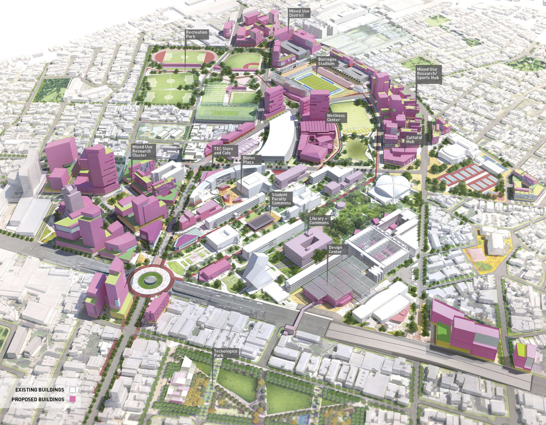 Plan of the campus