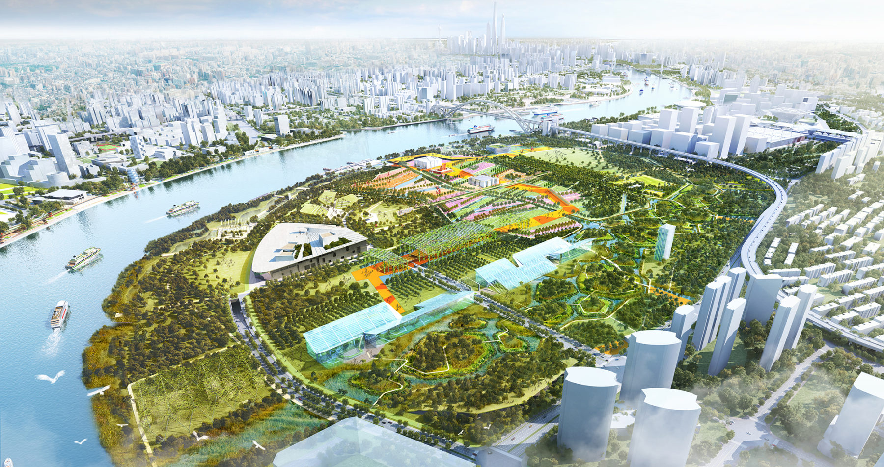 Bird's eye view of Shanghai EXPO Cultural Park