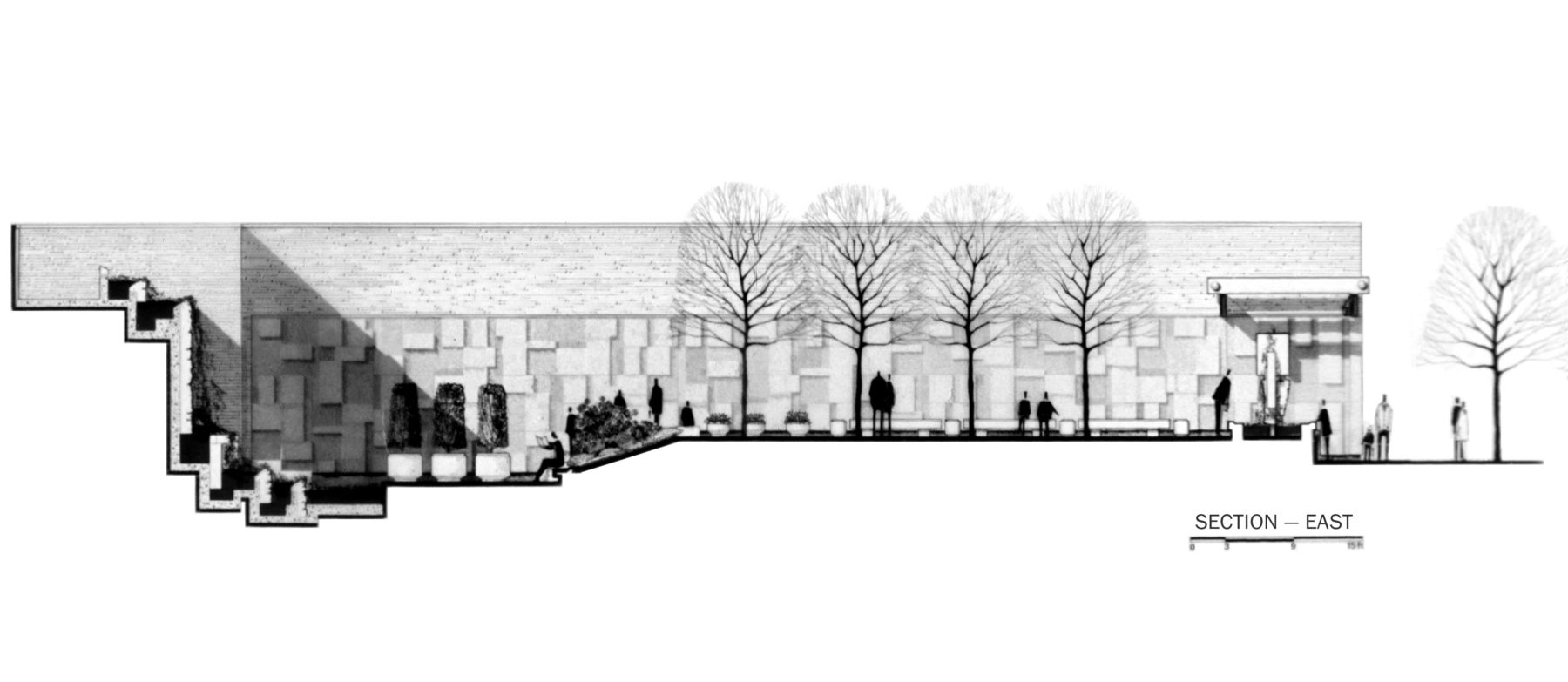 Section drawing of greenacre park