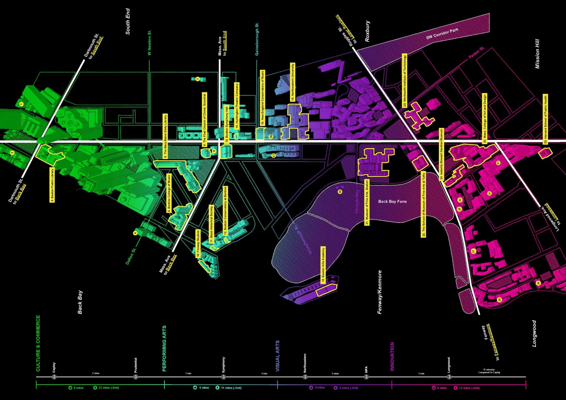 Map of avenue of the arts