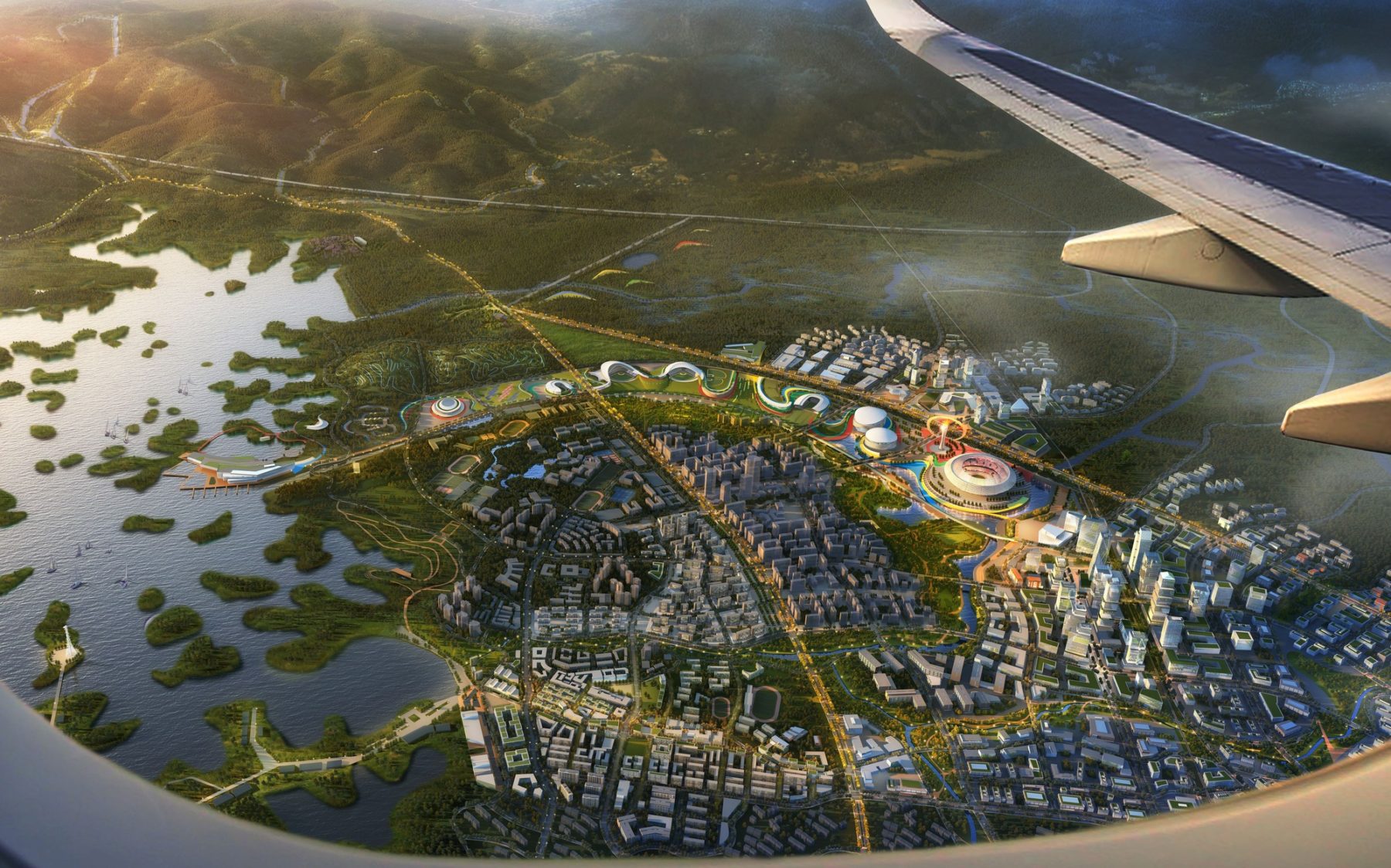 Render of Chengdu Tianfu Olympic city