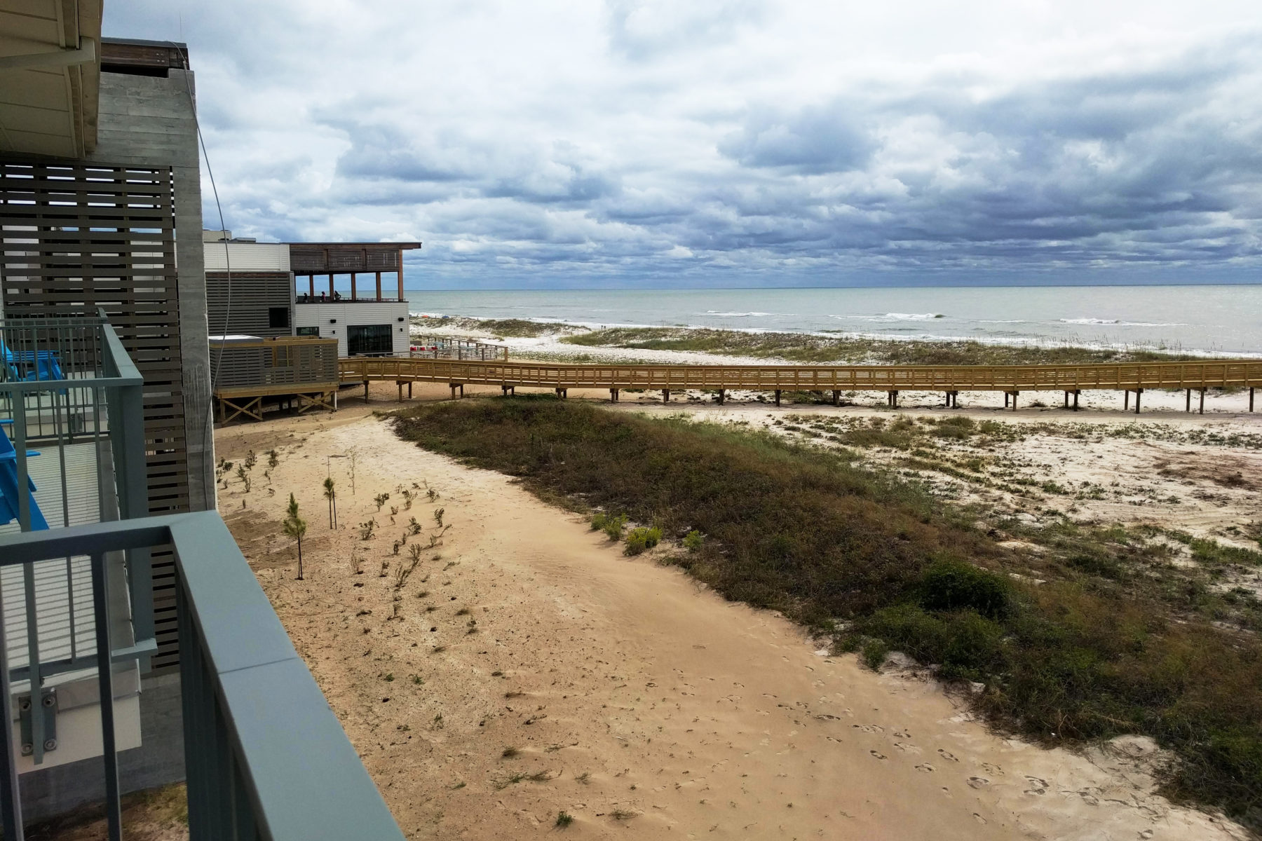 A beachfront view