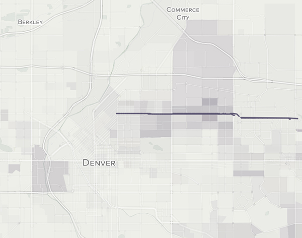 map of Denver, Colorado