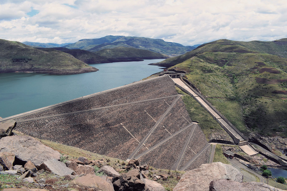 View of Mohale Dam on the Senqunayane River, Maseru, Lesotho