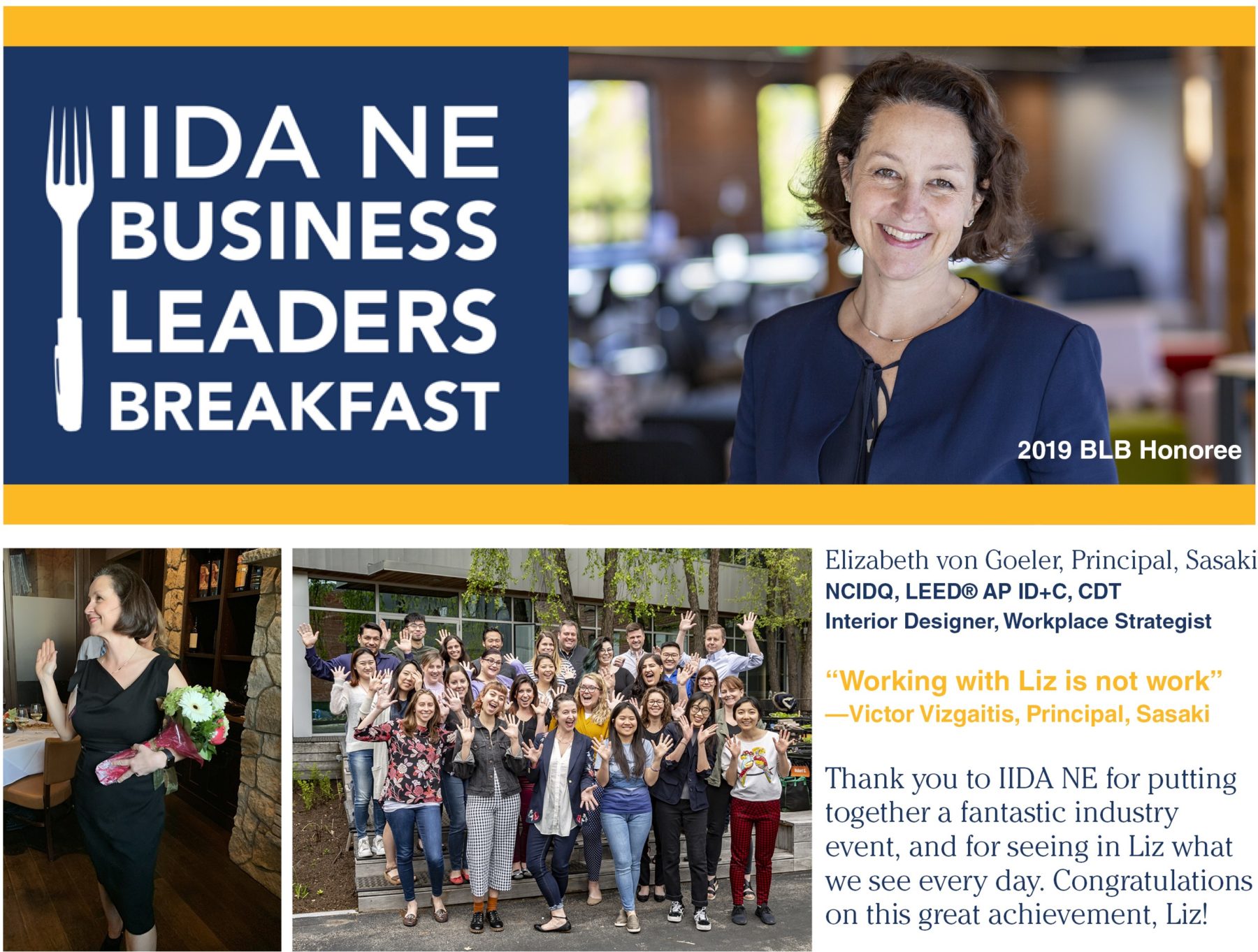 flier promoting IIDA NE Business Leaders Breakfast