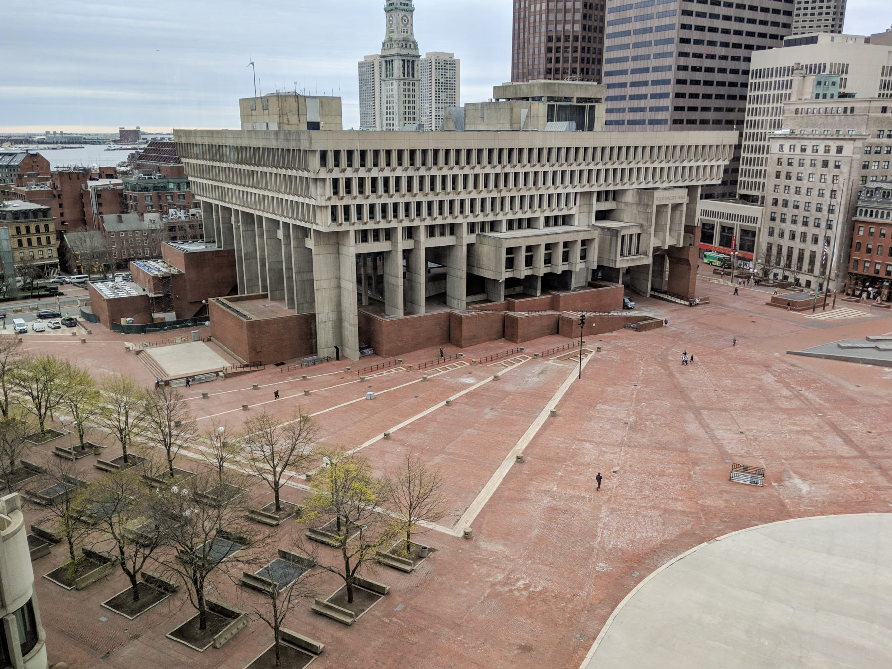 Boston City Hall Plaza before the renovation