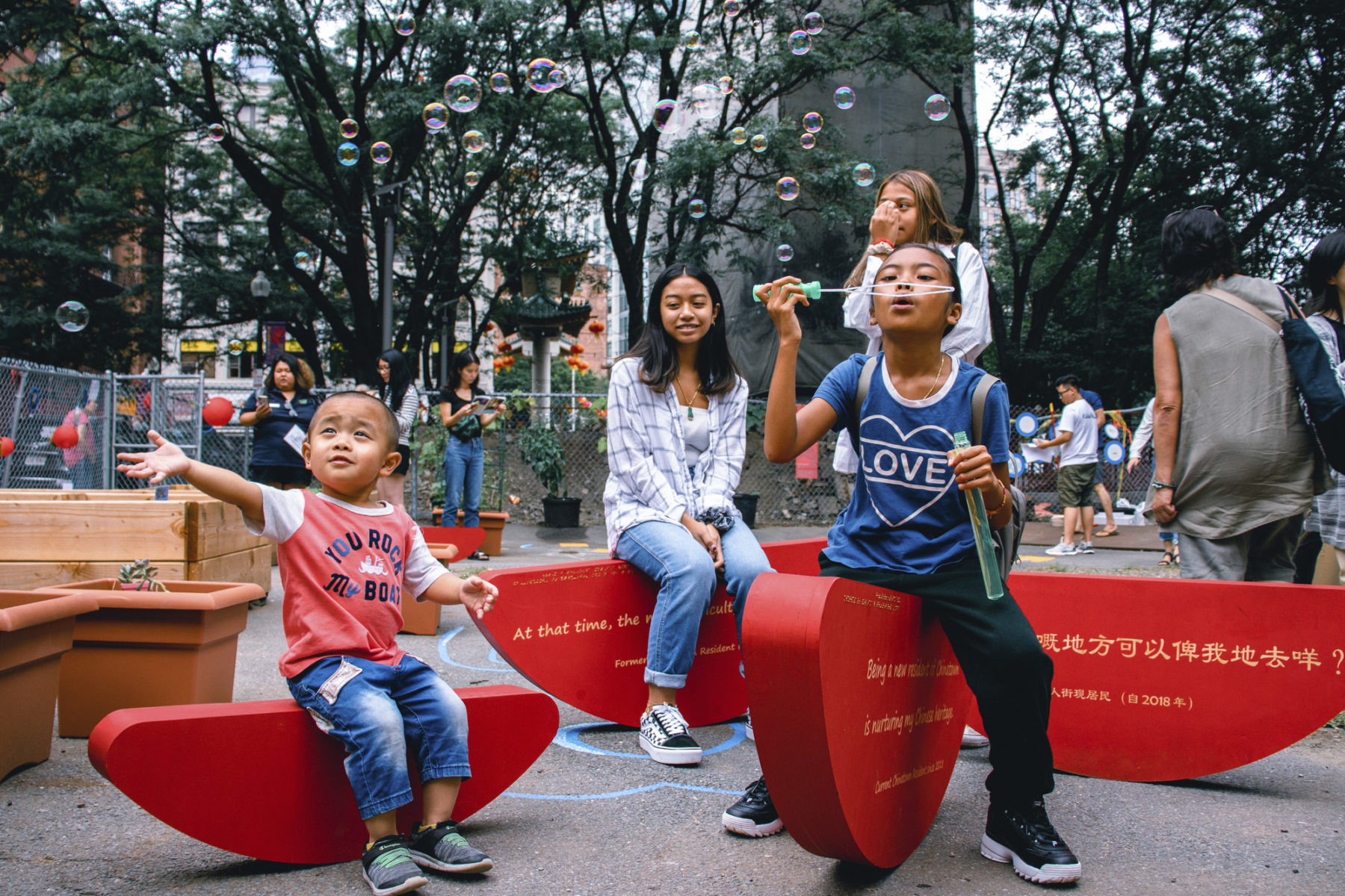 Chinatown benches