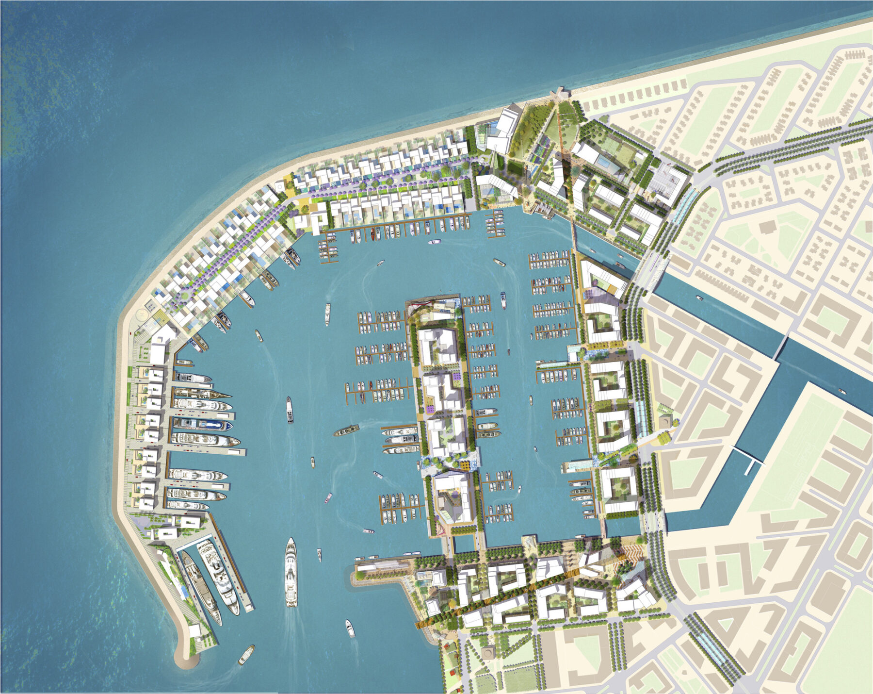 site plan of Marina District Detailed Master Plan