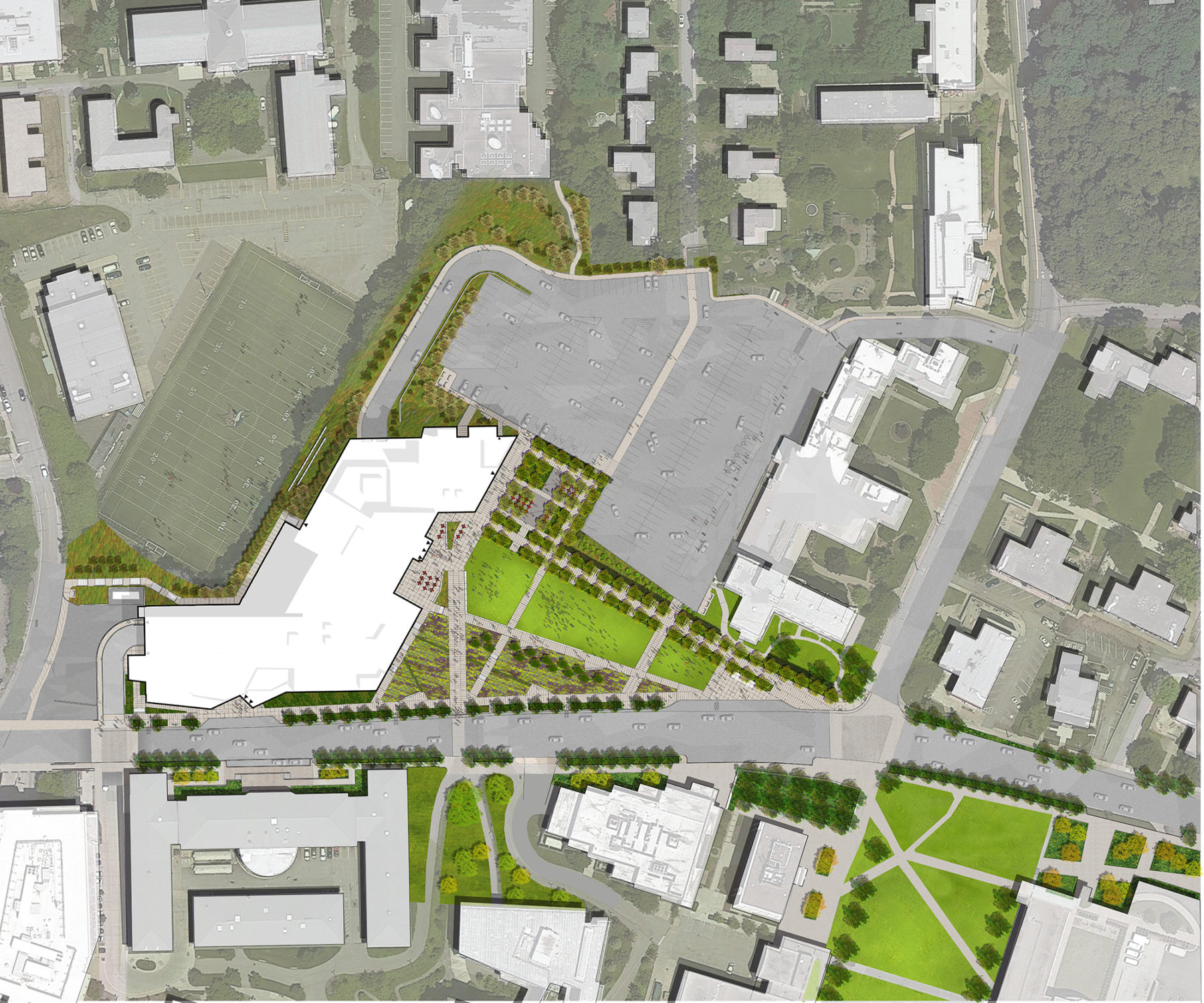 Site plan of Tepper Quadrangle