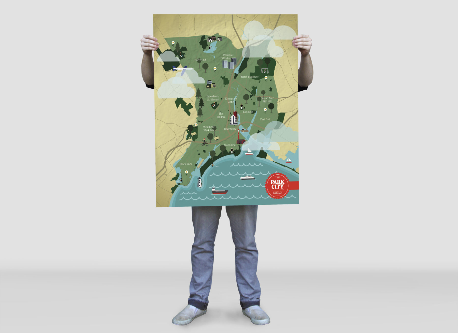 photo of someone holding up a park map