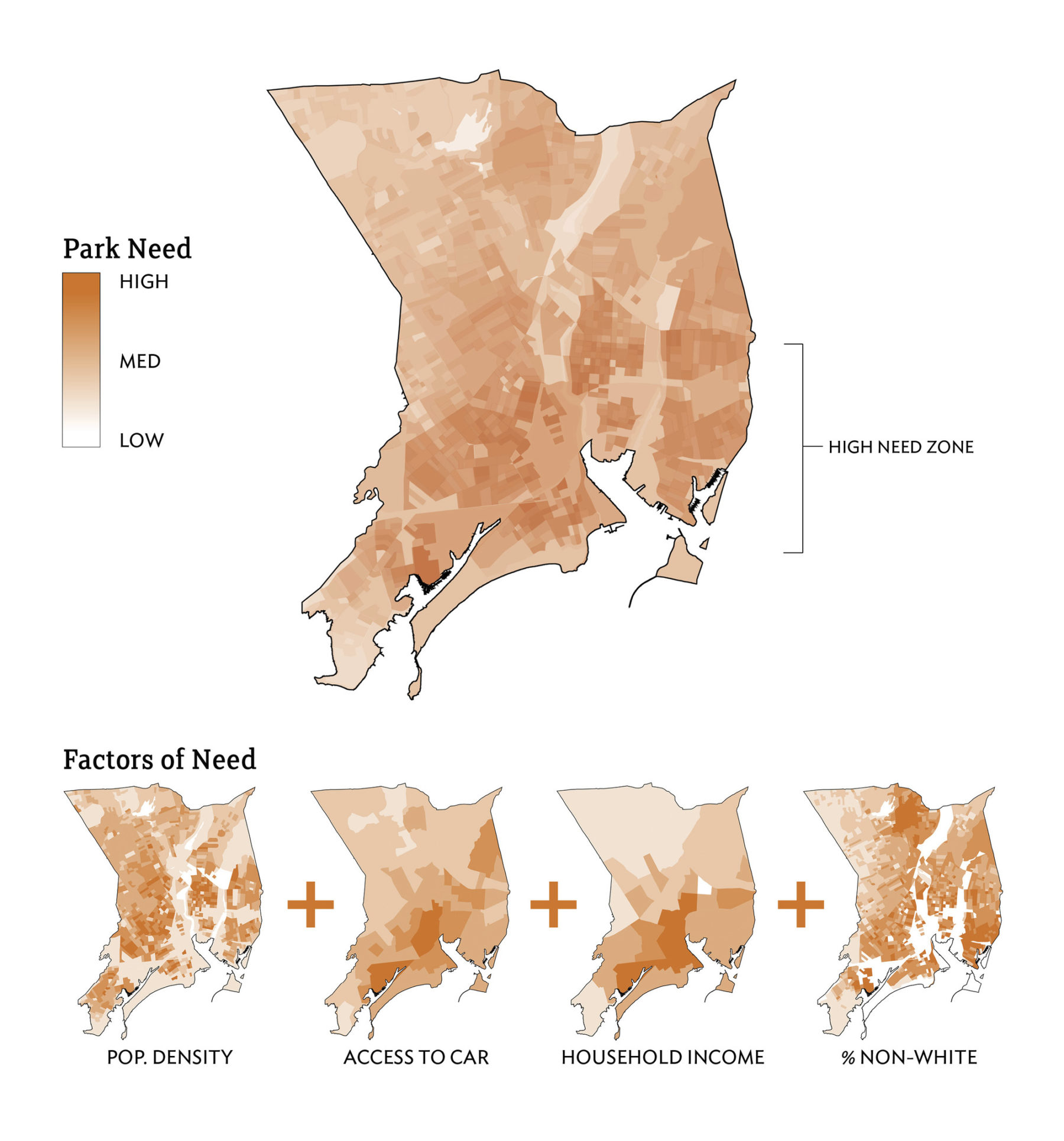 map showing park need