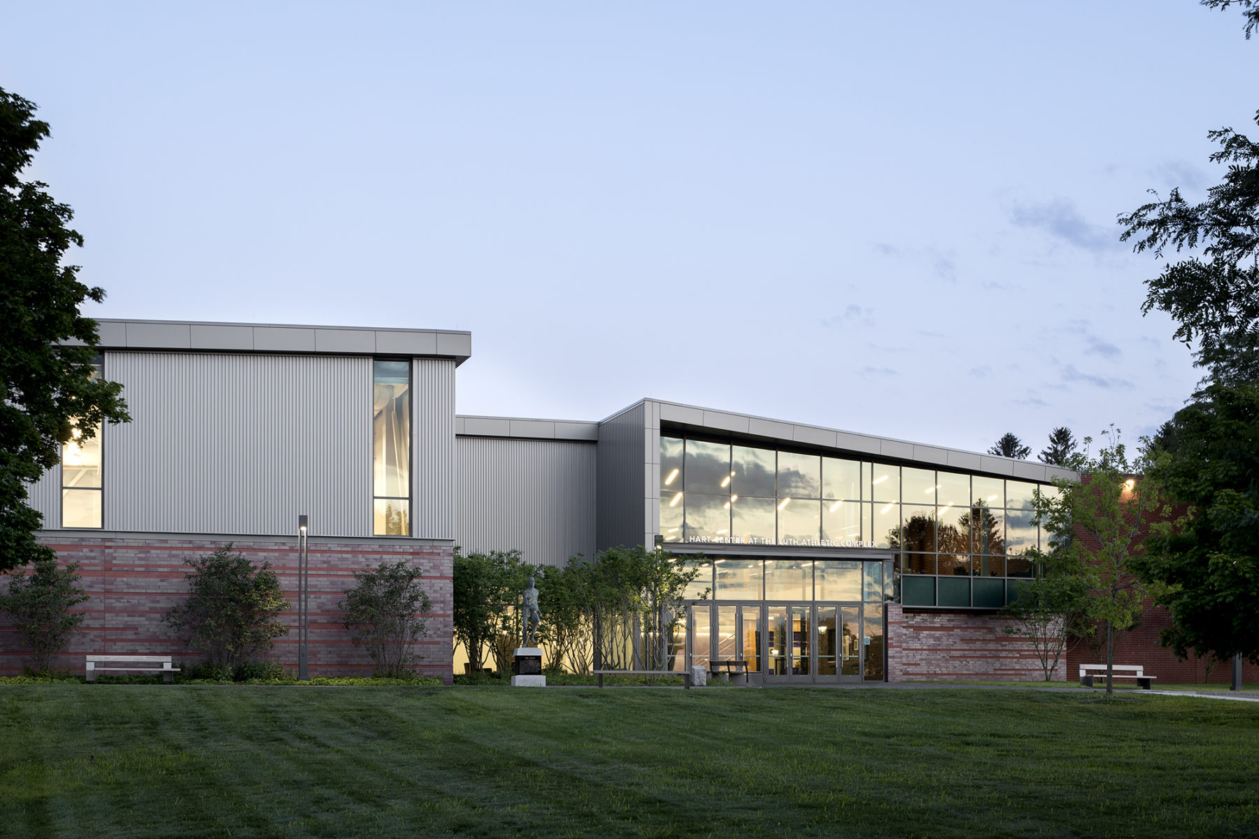 exterior of building at night