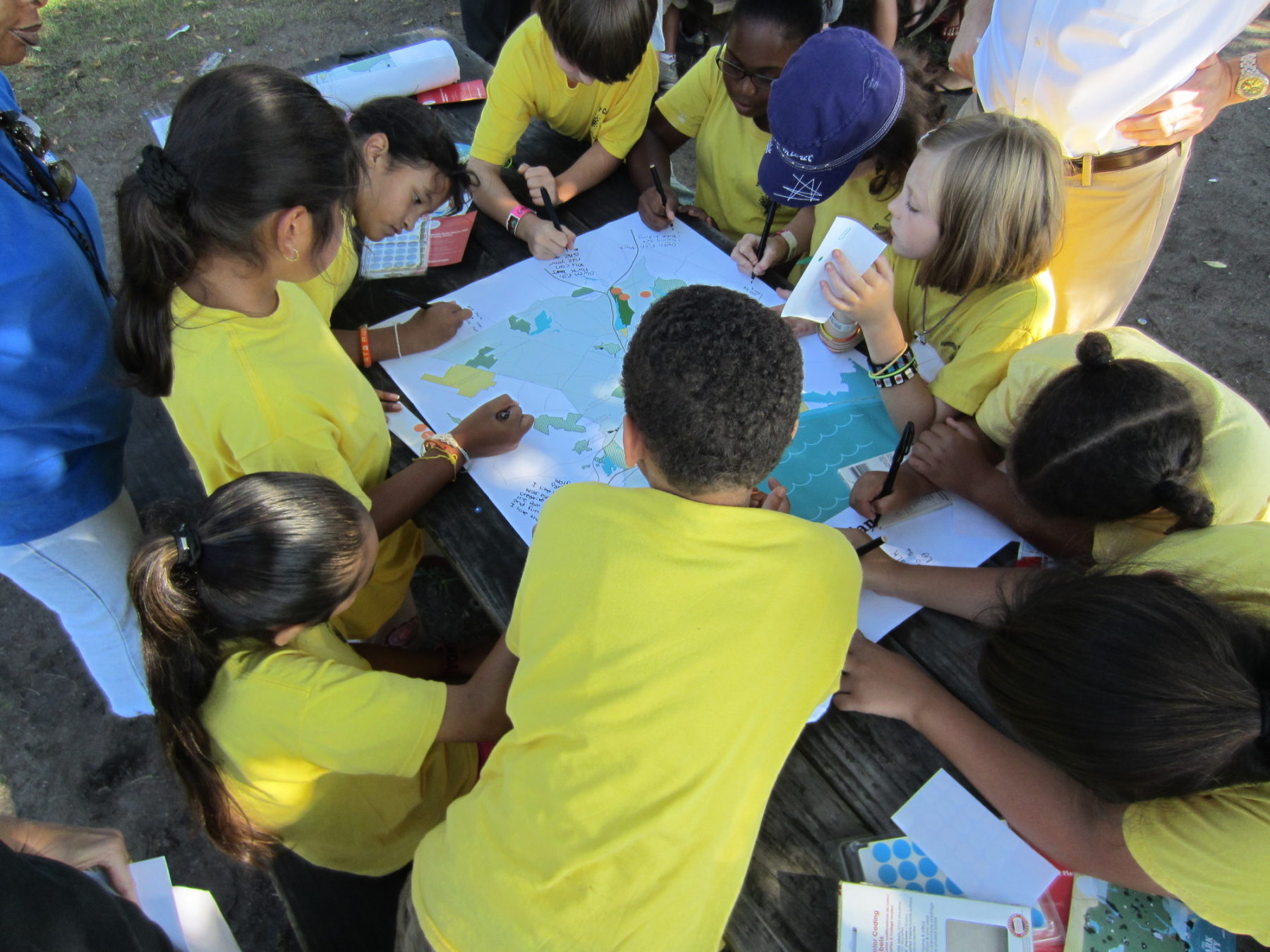 photo of kids at a table