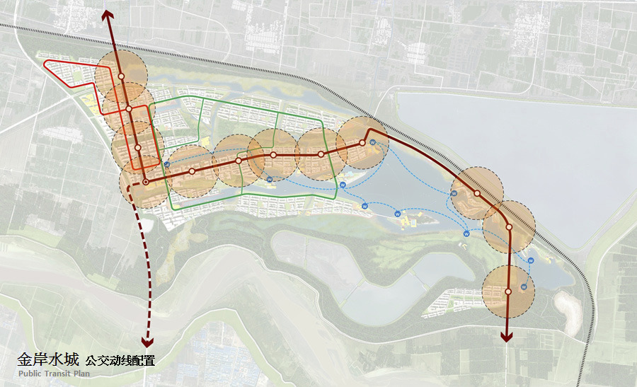 Diagram showing public transit plan