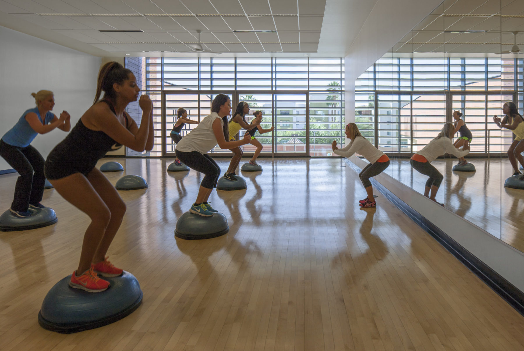 People in Yoga class