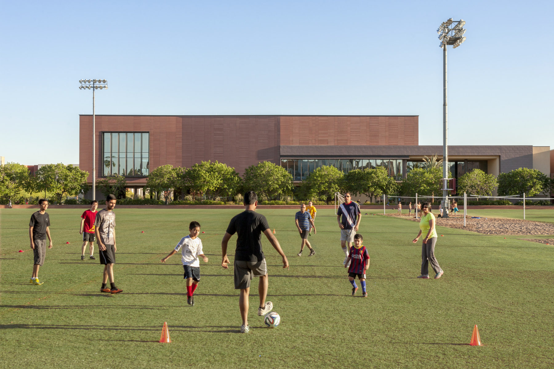 People playing soccer