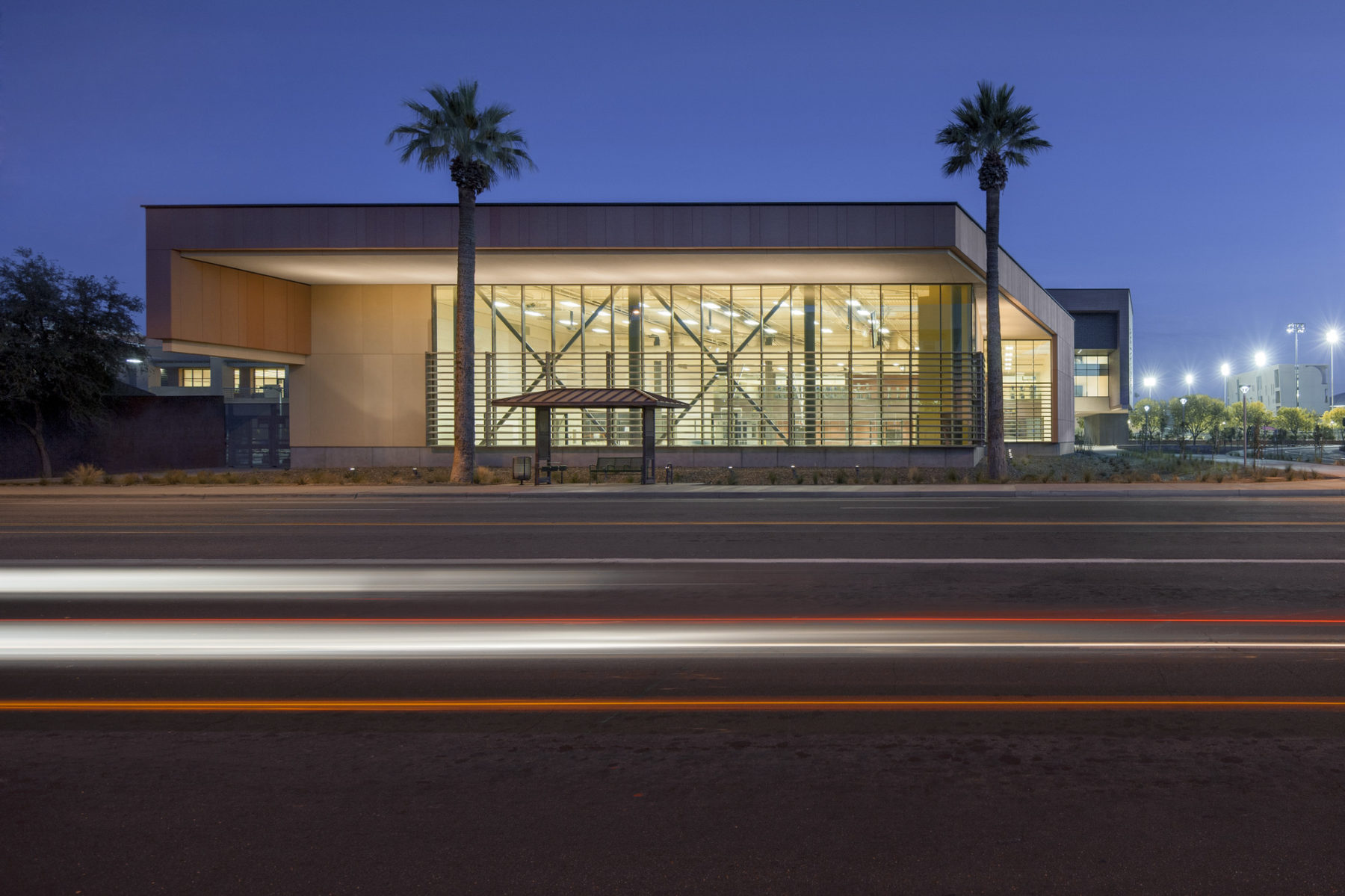 View of the Fitness Complex at night