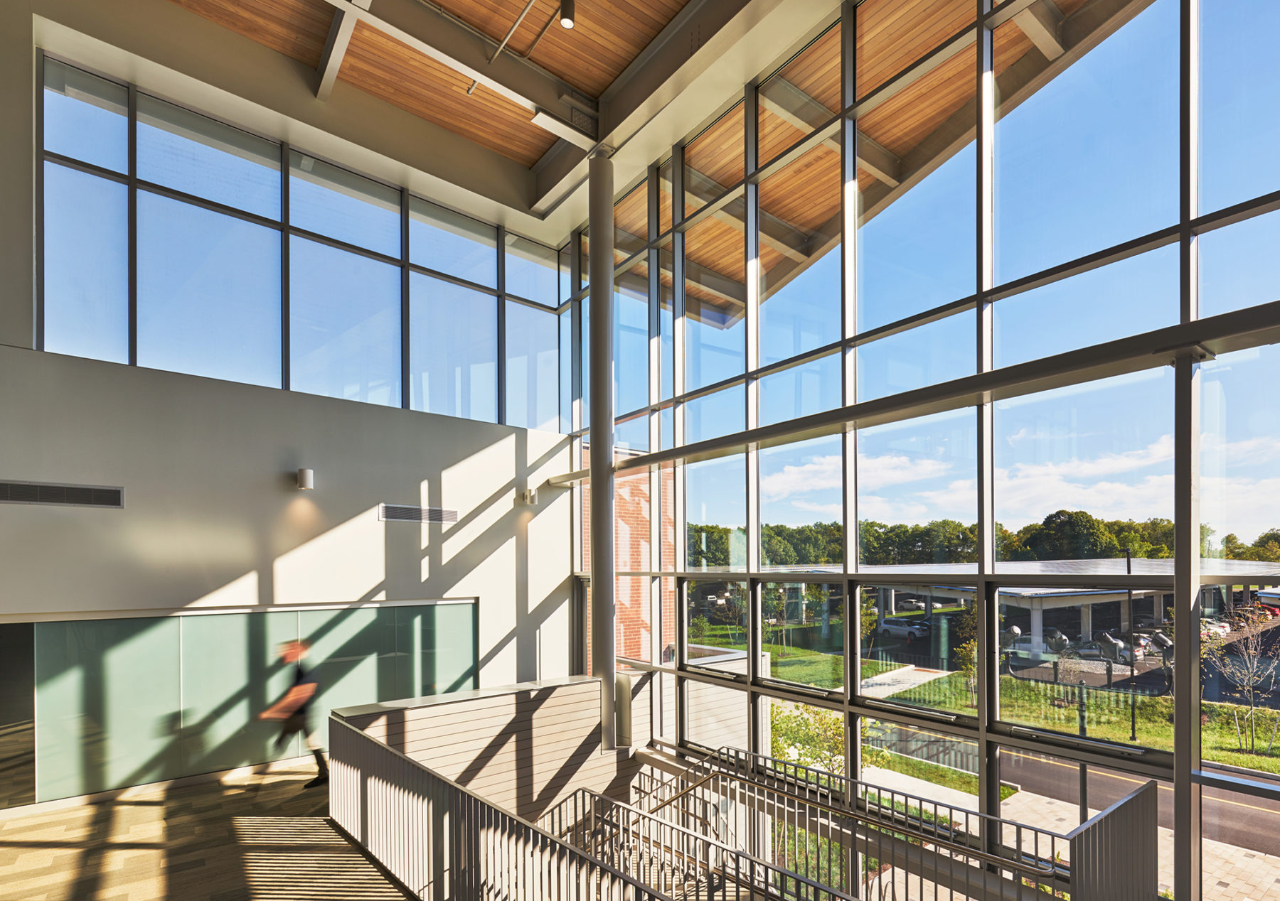 Top of staircase with windows