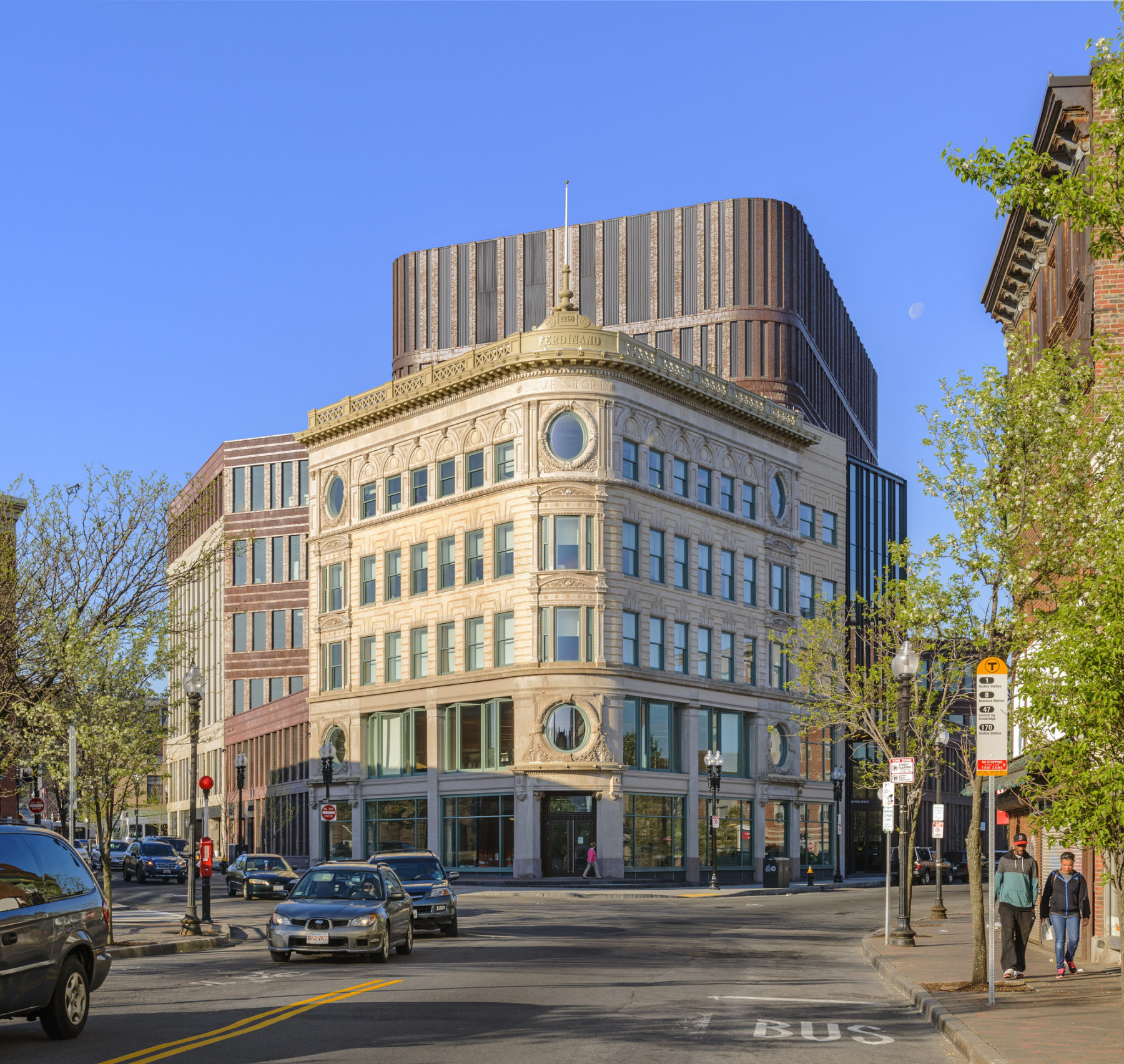 exterior facade of the building