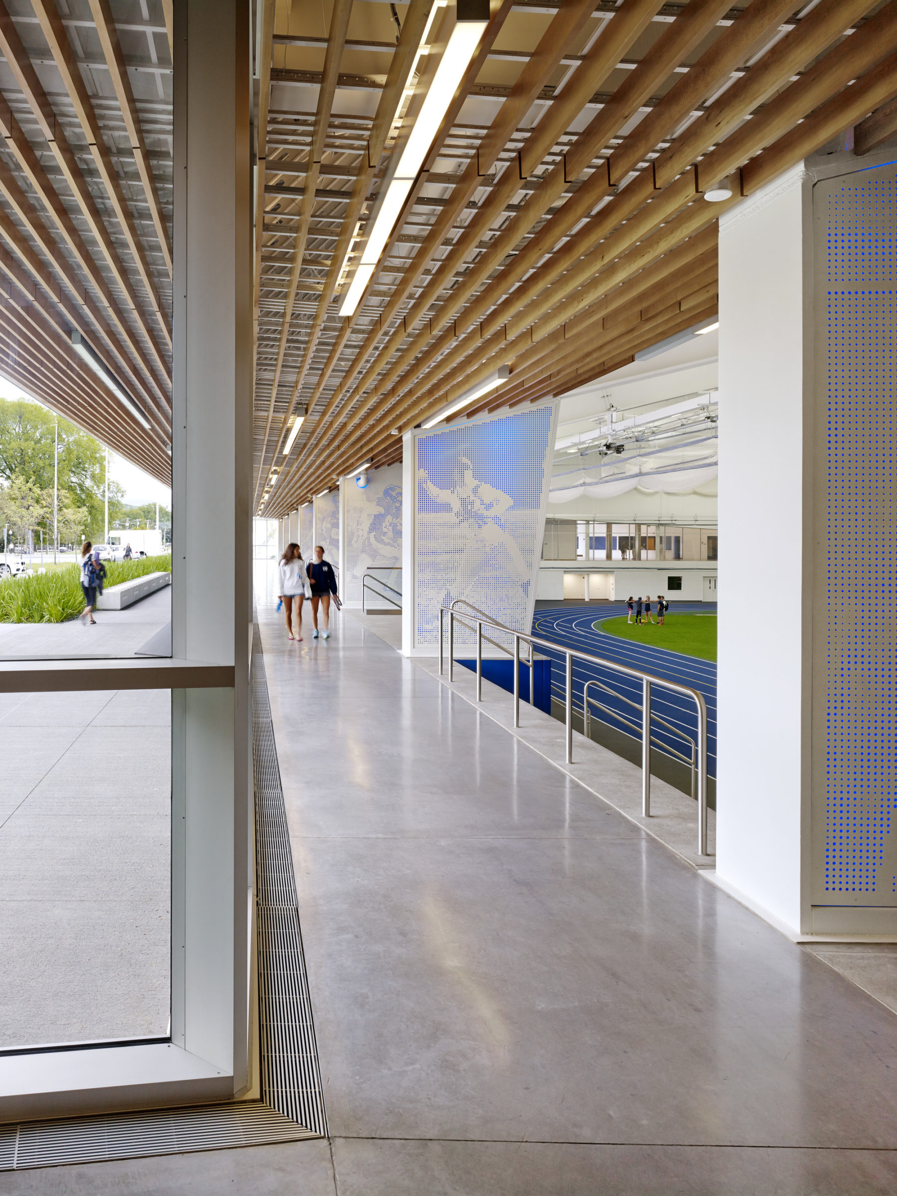 standing area above the track