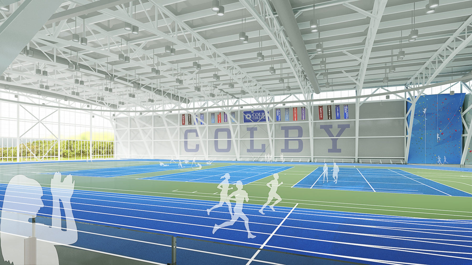 Rending of interior of new Colby fieldhouse