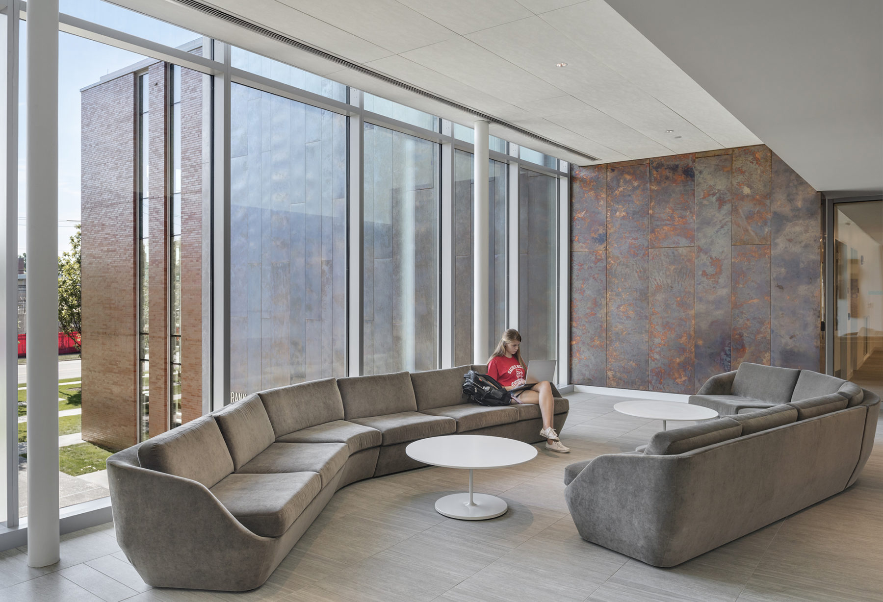 student sitting on couch