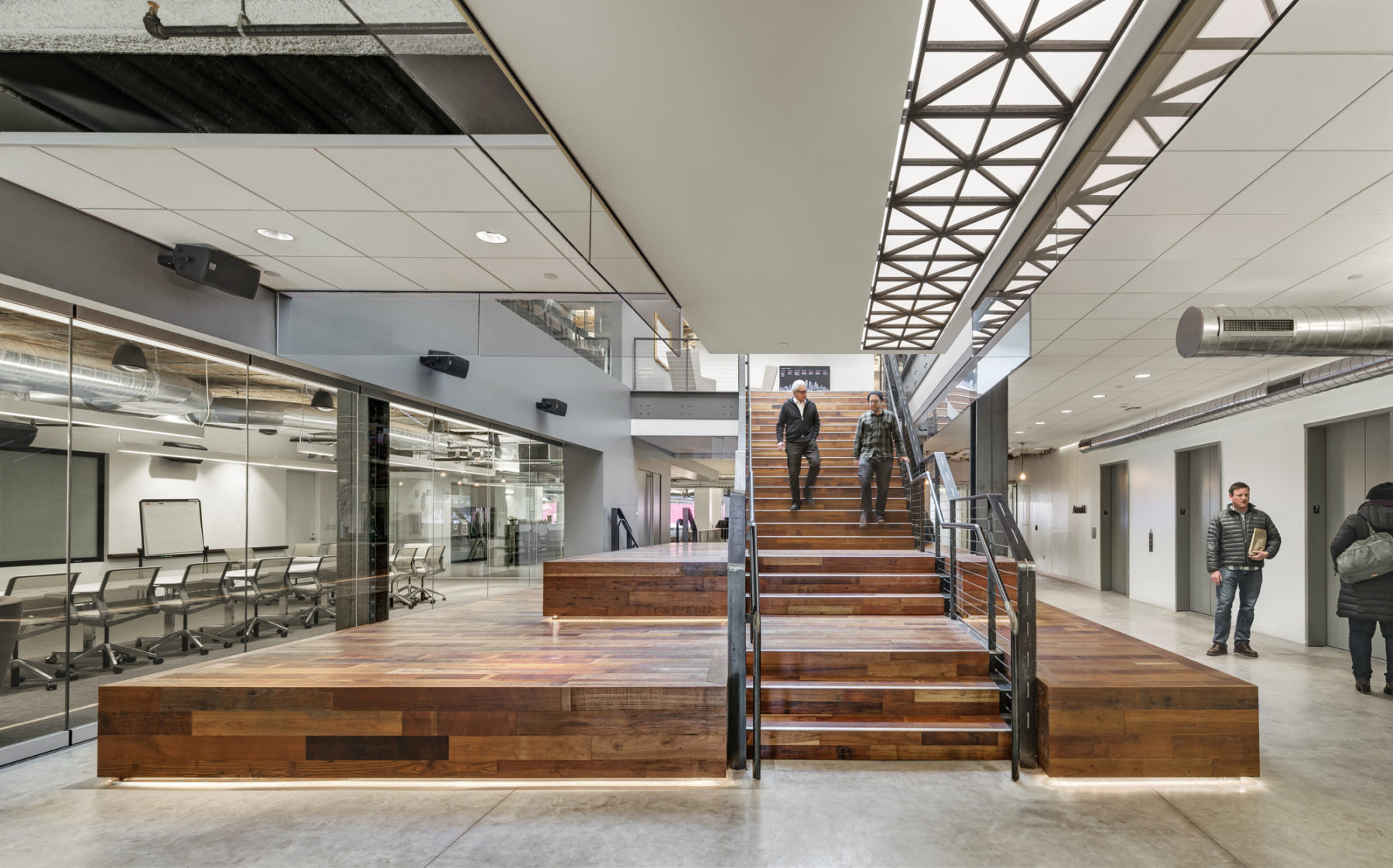 Stair case and presentation area