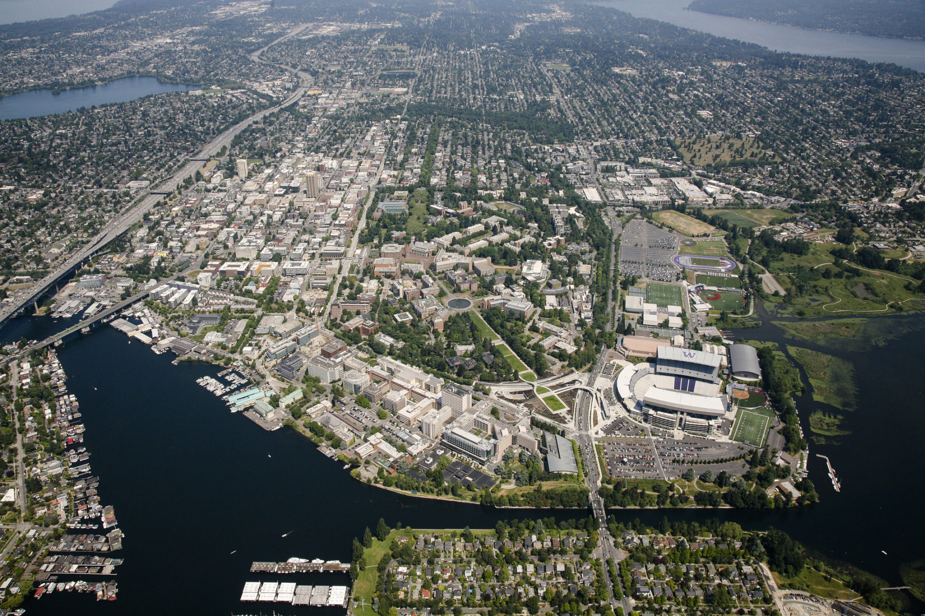 overhead image of seattle