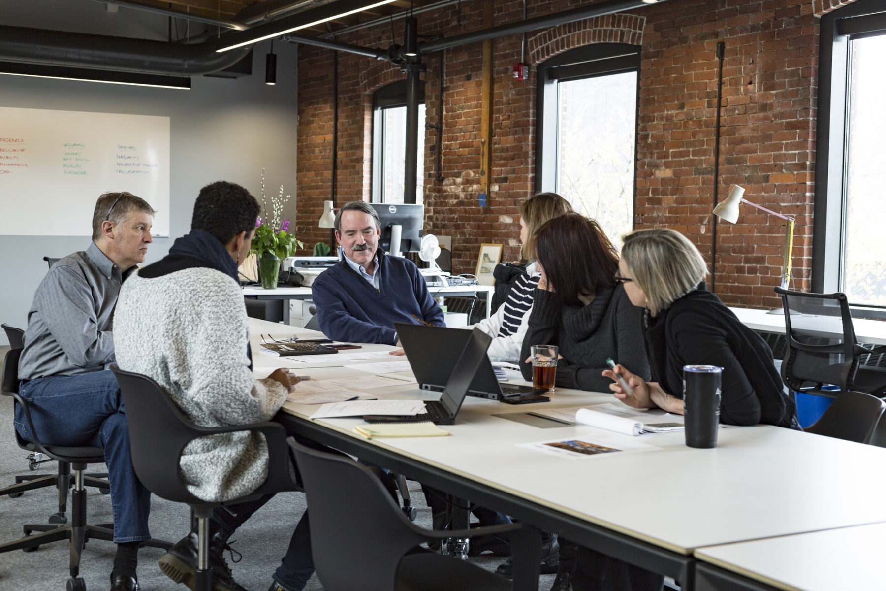 people meeting around a table