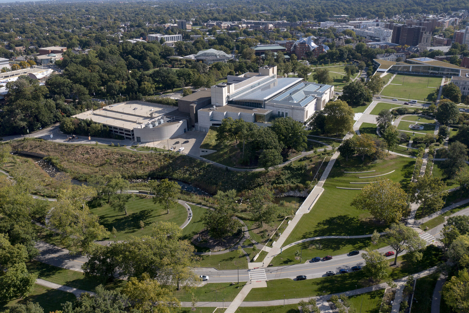 aerial shot of Nord Family Greenway