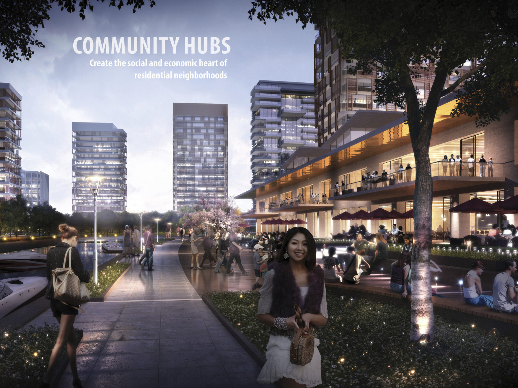 rendering of community hubs