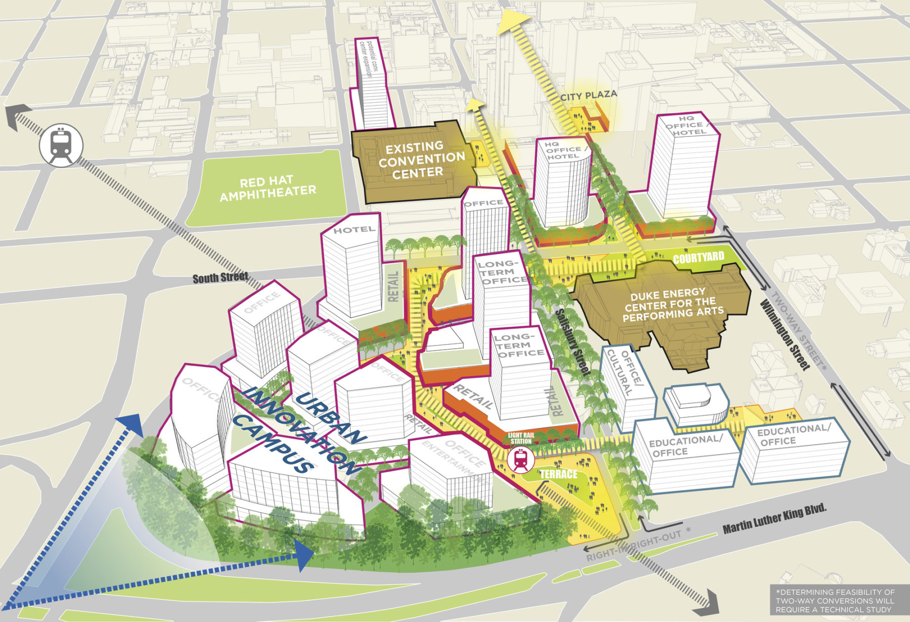 Site plan of Downtown Raleigh