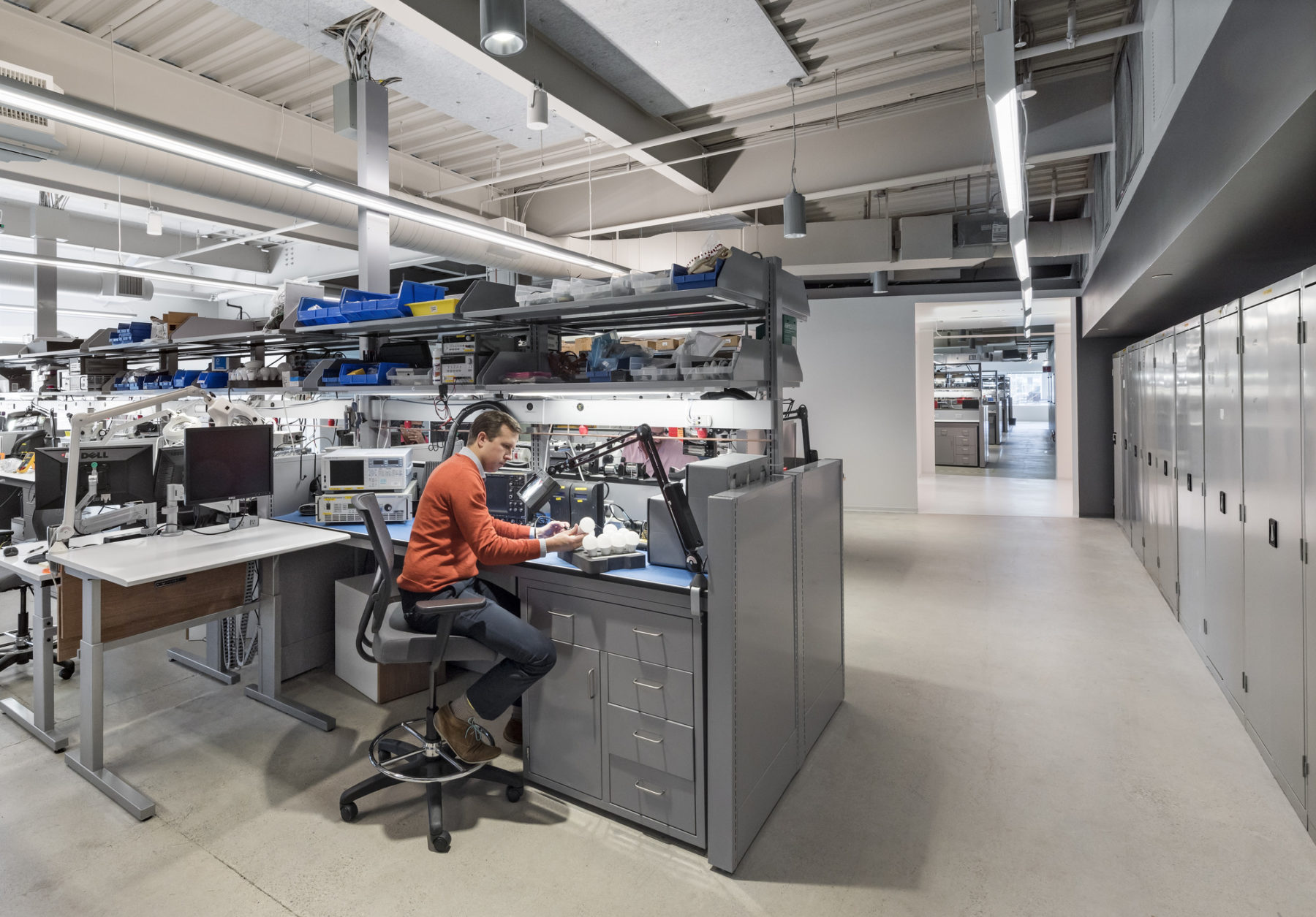 a person working at a desk