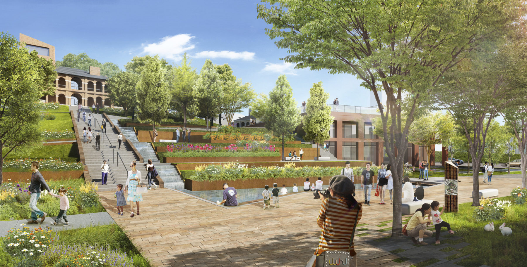 Rendering of plaza