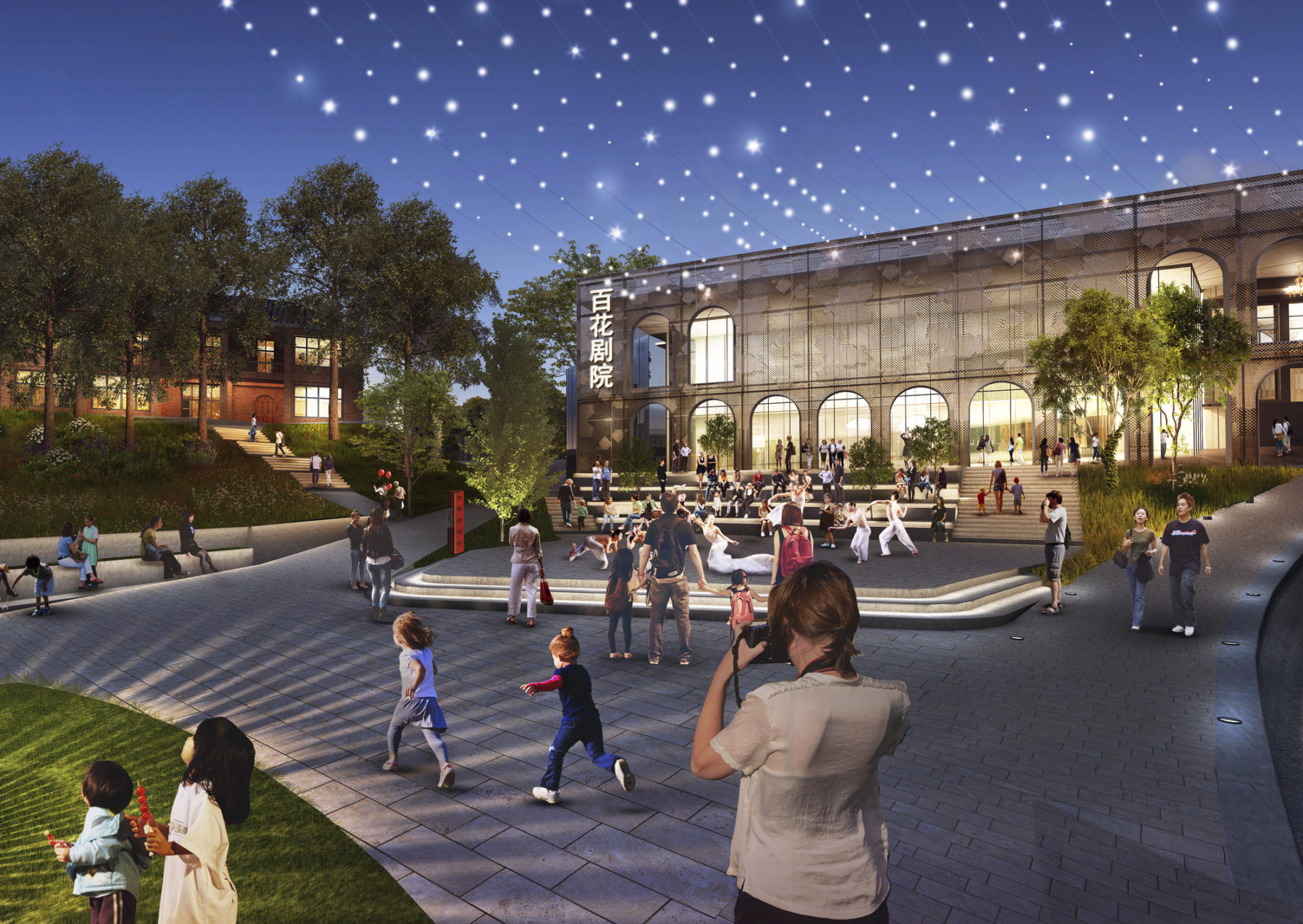 Rendering of plaza