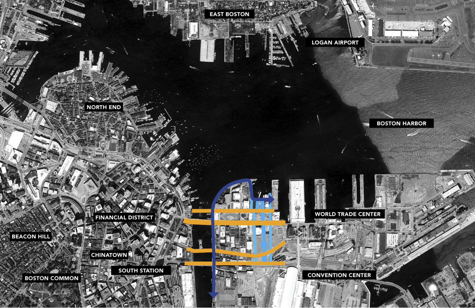Diagram of seaport neighborhood