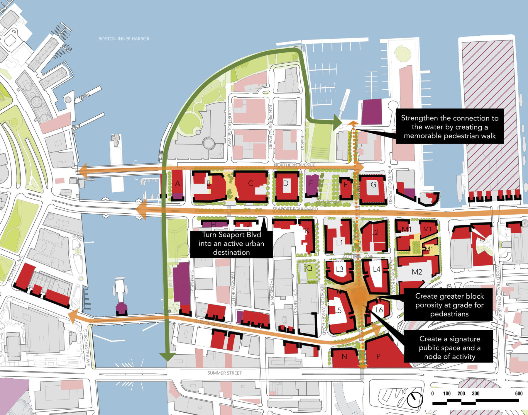 diagram of goals in seaport square